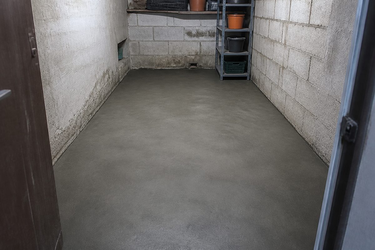 Sample demo after image of a clean reinforced concrete floor slab